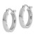 Leslie's 14KT Gold  White Gold Small 3mm Diamond Cut  Edge Polished Hoop Earrings LE2513