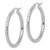 Leslie's 14KT Gold  White Gold Diamond-cut 3mm Round Hoop Earrings LE2511W