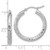 Leslie's 14KT Gold  White Gold Diamond-cut 3mm Round Hoop Earrings LE2510