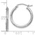 Leslie's 14KT Gold  White Gold Satin and Diamond Cut  2mm Round Hoop Earrings LE2540W