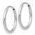 Leslie's 14KT Gold  White Gold 1.2mm Polished Endless Hoop Earrings