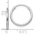 Leslie's 14KT Gold  White Gold 1.2mm Polished Endless Hoop Earrings