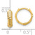 Leslie's 14KT Gold  Polished and Diamond-cut Huggie Hoop Earrings LE2373