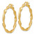 Leslie's 14KT Gold  Polished and Textured Round Hoops LE2351 Leslie's 14KT Gold  Polished and Textured Round Hoops LE2351