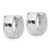 Leslie's 14KT Gold  White Gold Polished and Diamond-cut Huggie Hoop Earrings LE2320