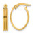 Leslie's 14KT Gold  Polished and Grooved Oval Hoop Earrings LE2278W