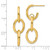 Leslie's 14KT Gold  Polished Double Round Dangle Post Earrings LE2249