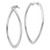 Leslie's 14KT Gold  w/ White Rhodium Plating Polished Oval Hoop Earrings LE2246
