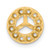 14KT Gold y Round Margarita Style Post Earring Mounting EM9123-024-YLG