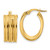 14KT Gold  YG Three row with Satin Finish Hoop Earrings 10TE805