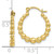 10KT Gold  Beaded Hoop Earrings QE16308
