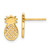Sterling Silver Gold-plated Pineapple Post Earrings YE2095