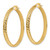 14KT Gold  Polished Diamond Cut Hoop Earrings YE1956