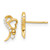 14KT Gold  Yellow Gold Polished CZ and Heart Post Earrings YE2114