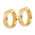 14KT Gold  Polished Textured Hoop Earrings YE2116