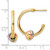 14KT Gold  White and Rose Gold with Yellow Rhodium Knot J-Hoop Earrings YE2115