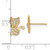 14KT Gold  CZ Cat Post Earrings YE2028