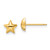 14KT Gold  Polished Star Post Earrings YE1948