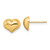 14KT Gold  Polished Puffed Heart Post Earrings YE1917
