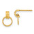 14KT Gold  Polished Dangle Circle Post Earrings TM813