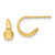 14KT Gold  Polished Hoop Post Earrings TM808W