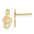14KT Gold  Polished Treble Clef Note Post Earrings TF2005