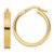 14KT Gold  Polished Textured  Hoop Earring
