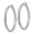 14KT Gold  White Gold Diamond Cut Hoop Earrings YE2036