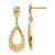14KT Gold  Diamond Cut  Dangle Post Earrings SE3041