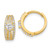 14KT Gold  Polished Fancy CZ Hoop Earrings YE2000