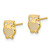 14KT Gold  Gold Textured Owl Post Earrings TF2053