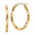 14KT Gold  Twisted 2.5x20x29mm Oval Hoop Earrings EM8464-075-WA