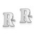 10KT Gold WPolished Initial Letter R Post Earrings 10XNE45W/O