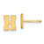 10KT Gold Y Brushed Initial Letter H Post Earrings XFW481E
