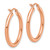 Leslie's 14KT Gold  Rose Gold Polished 2.5mm Lightweight Tube Hoop Earrings LE2185