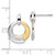 Leslie's Sterling Silver Rh-p and Gold-plated CZ Brushed Dangle Earrings TF1970