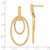 14KT Gold  Polished Diamond Cut Post Dangle Earrings TM805