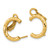 14KT Gold  Polished & Textured U Shape Clip On & Post Earrings TM801