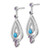 14KT Gold  White Gold Turquoise/Amethyst/White Topaz Dangle Earrings 14KT Gold  White Gold Turquoise/Amethyst/White Topaz Dangle Earrings
