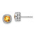 14KT Gold  White Gold Cushion Citrine and Diamond Earrings EM7027-AM-001-WA
