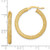 14KT Gold  2.65mm Diamond-cut Hoop Earrings EM6852-044-YA