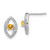 14KT Gold  White Gold Polished Diamond and Citrine Post Earrings XNE45Y/T