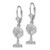 14KT Gold  White Gold Palm Tree Leverback Earrings TF1773