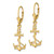 14KT Gold  3-D Anchor W/ Shackle and Entwined Rope Leverback Earrings TF1801 14KT Gold  3-D Anchor W/ Shackle and Entwined Rope Leverback Earrings TF1801