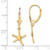 14KT Gold  Mini Dancing Starfish Leverback Earrings TF1789