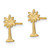 14KT Gold  Palm Tree Post Earrings