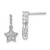 14KT Gold  White Gold Diamond Star Dangle Earrings TE718