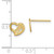 14KT Gold  Open Heart w/ Flower Post Earrings TE863