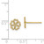 14KT Gold  Five Hearts Circle Post Earrings TE713