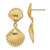 14KT Gold  Polished Scallop Shell Dangle Earrings TE829
